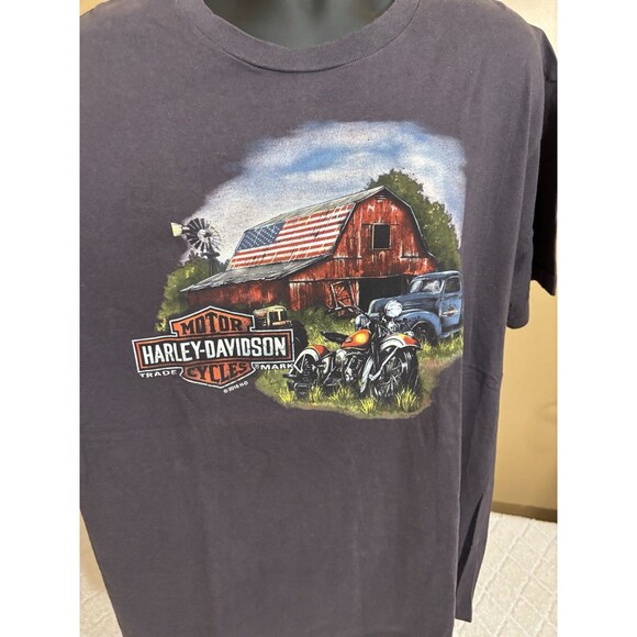 Vintage Harley Davidson USA Made Myrtle Beach SC 2 Sided Brown Tee Men’s XL - Picture 4 of 13